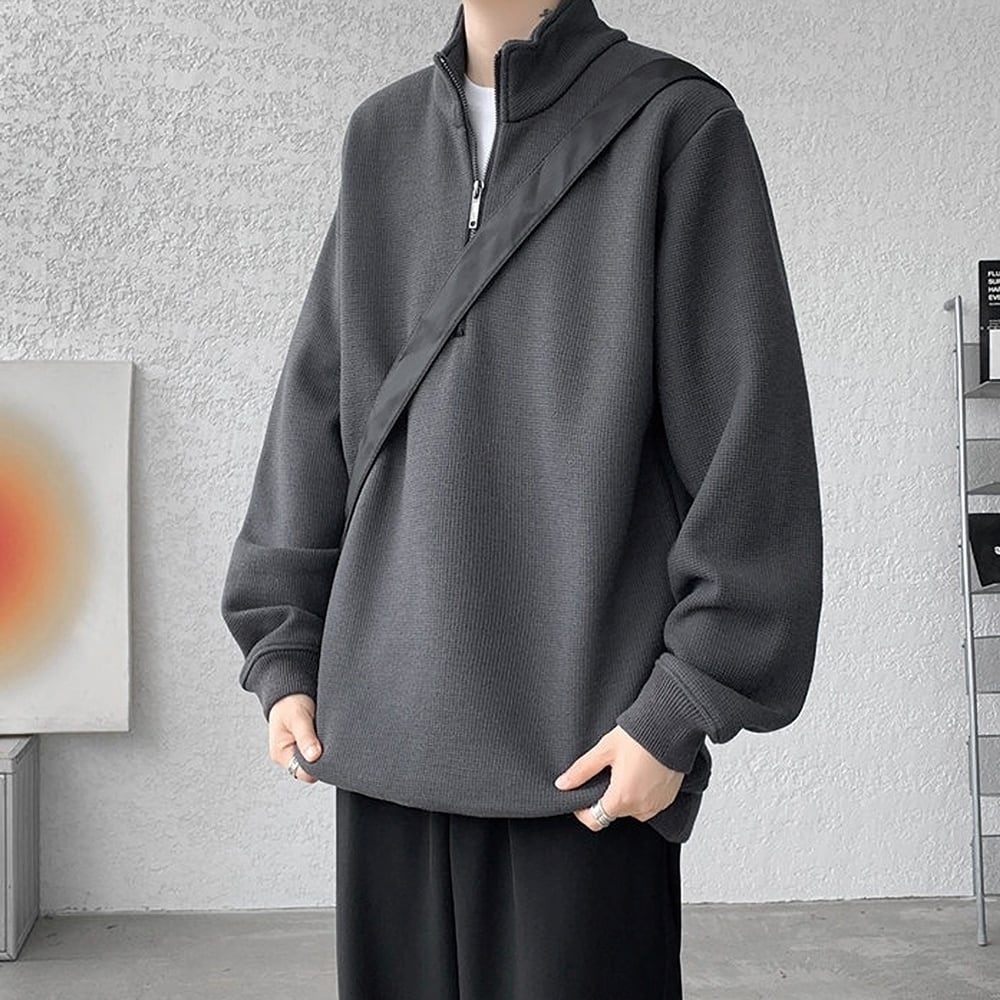 Stand collar half zip tops HL2319