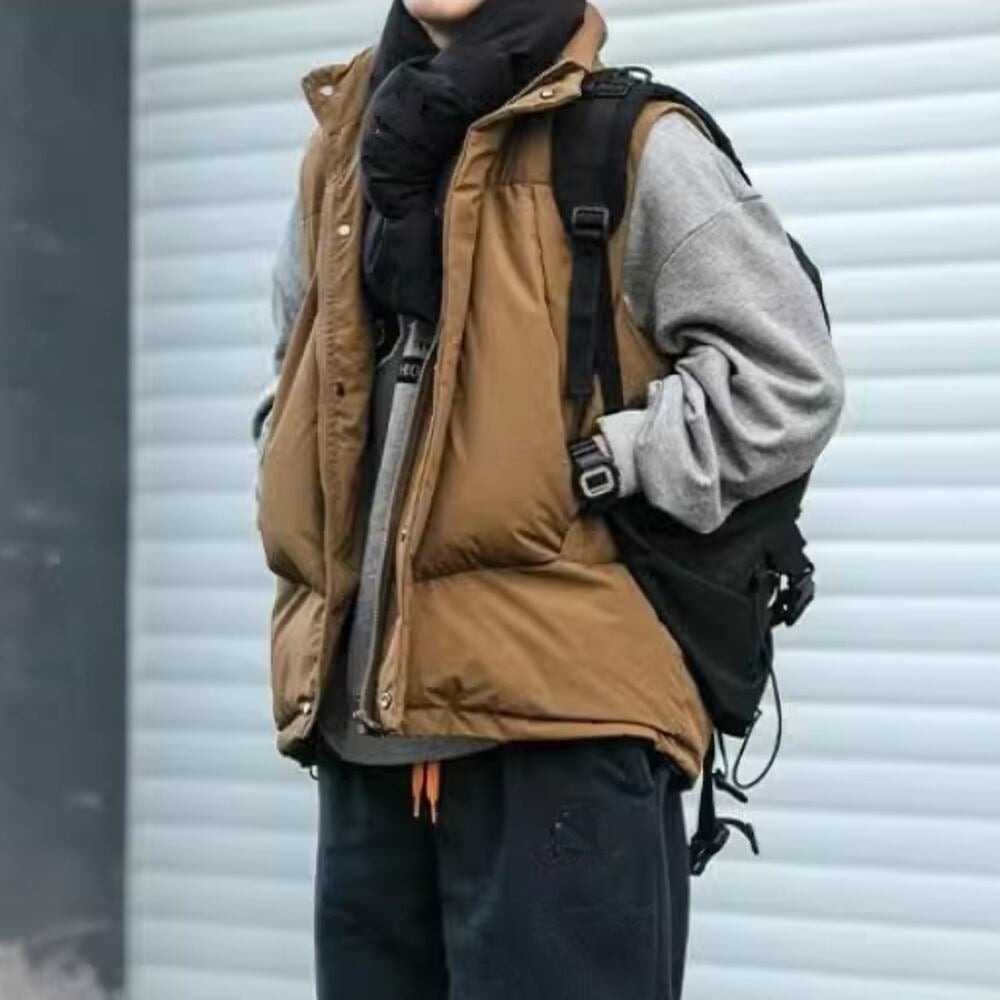Stand collar padded vest HL2435