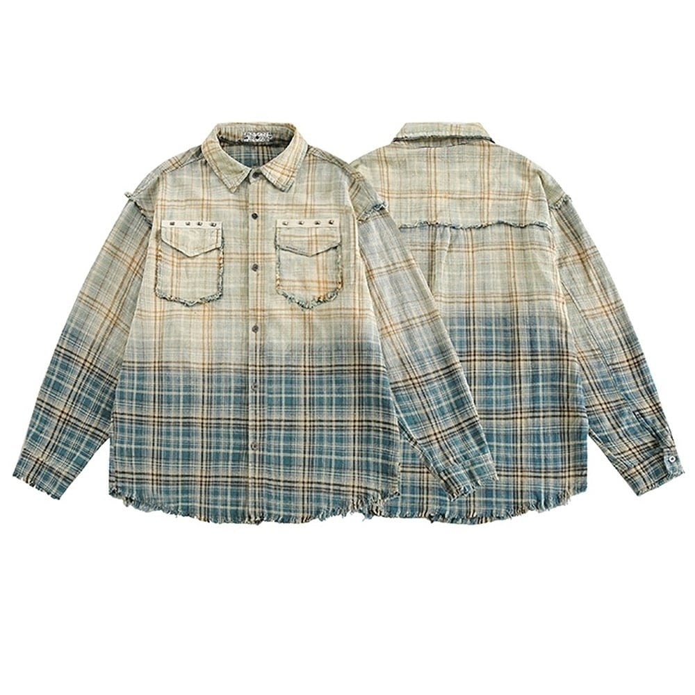 Gradient check shirt HL2415