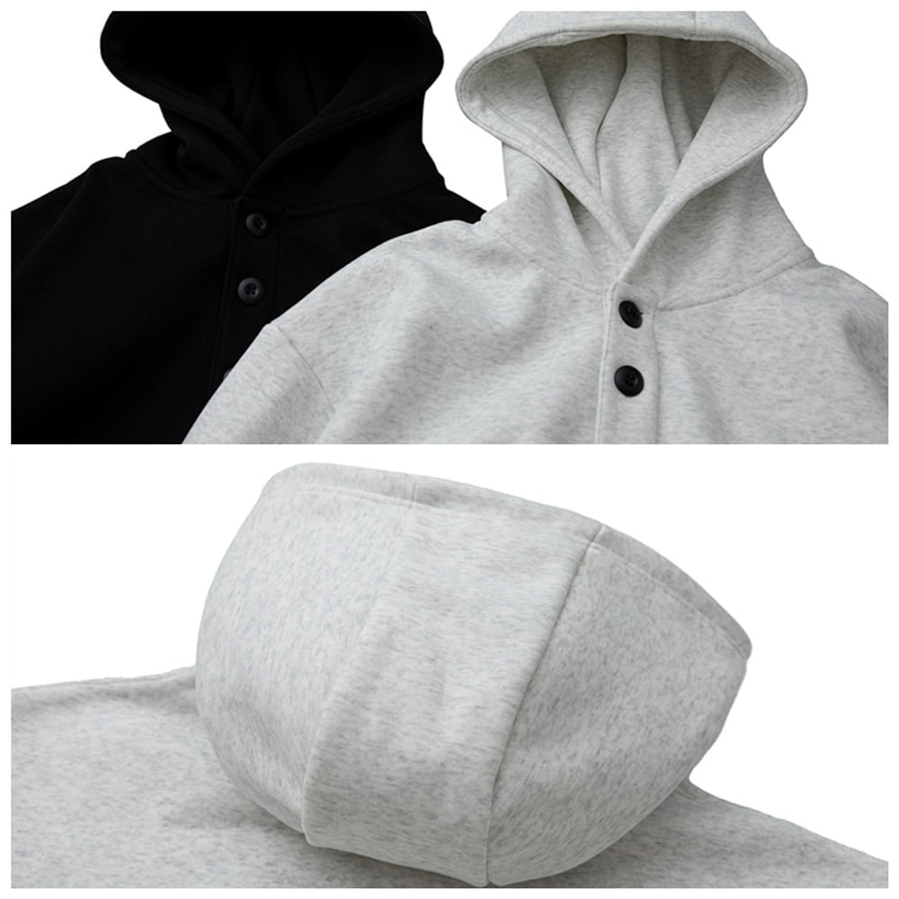 Henley neck hoodie HL2399