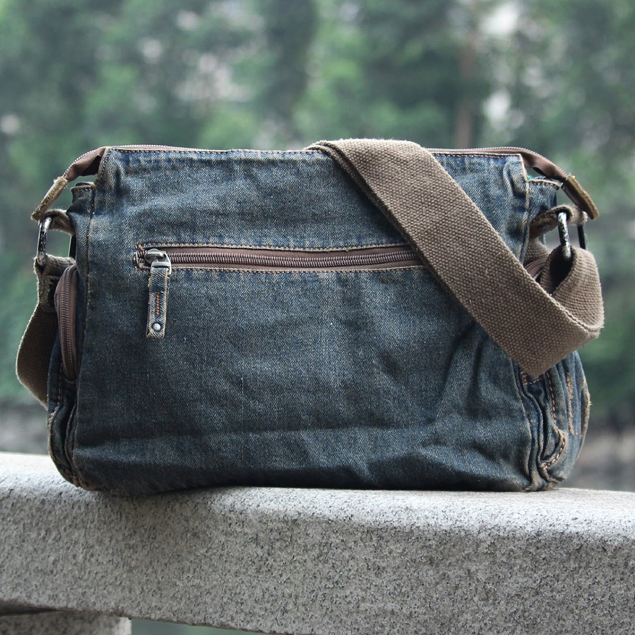 Vintage Denim Shoulder BagHL1591