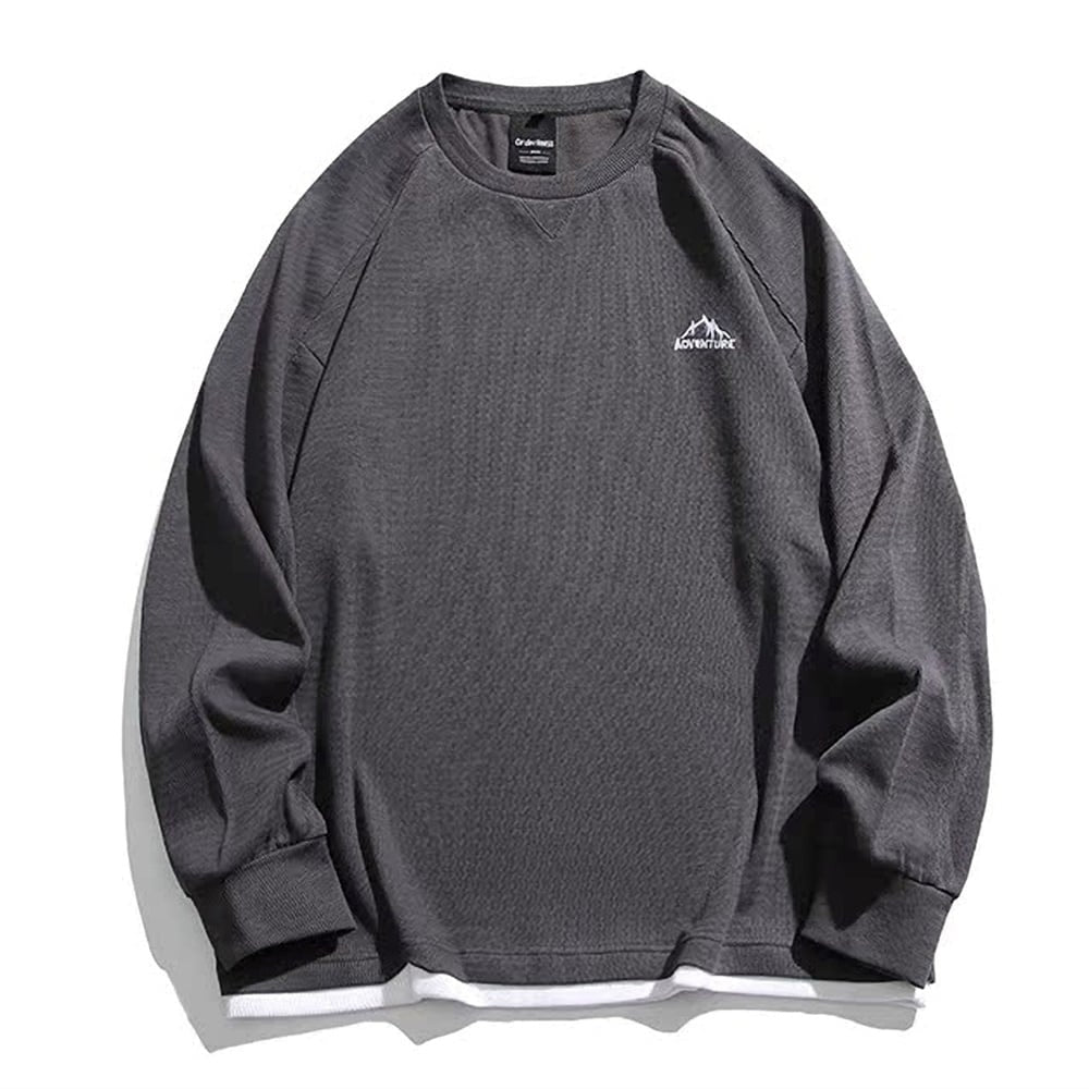 Layered style long sleeve T-shirt H2426