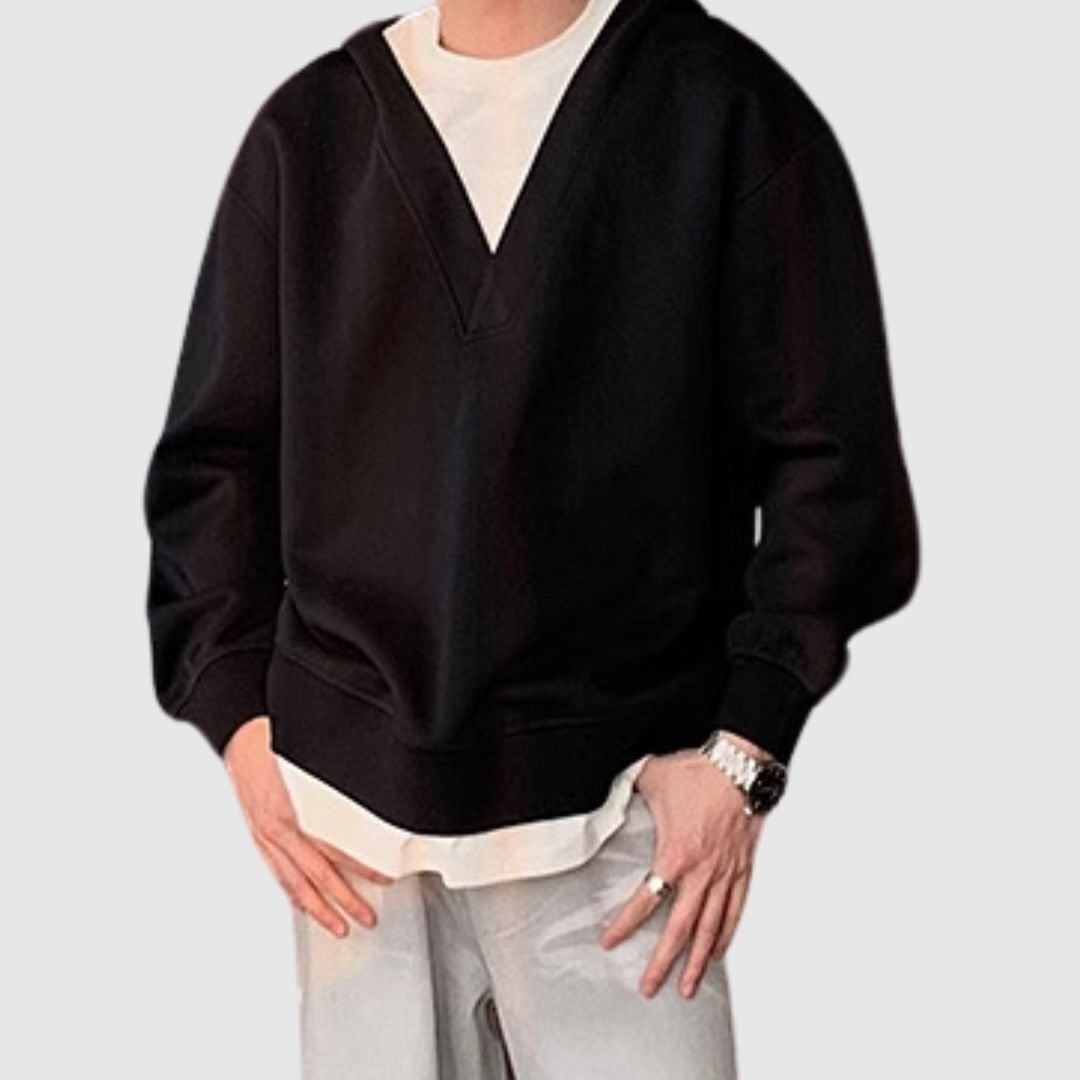 Faux layered hoodie HL2183
