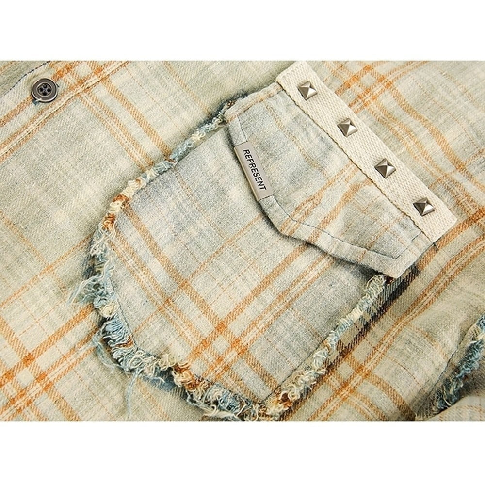 Gradient check shirt HL2415