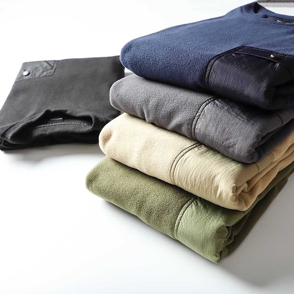 Crew neck fleece tops HL2314