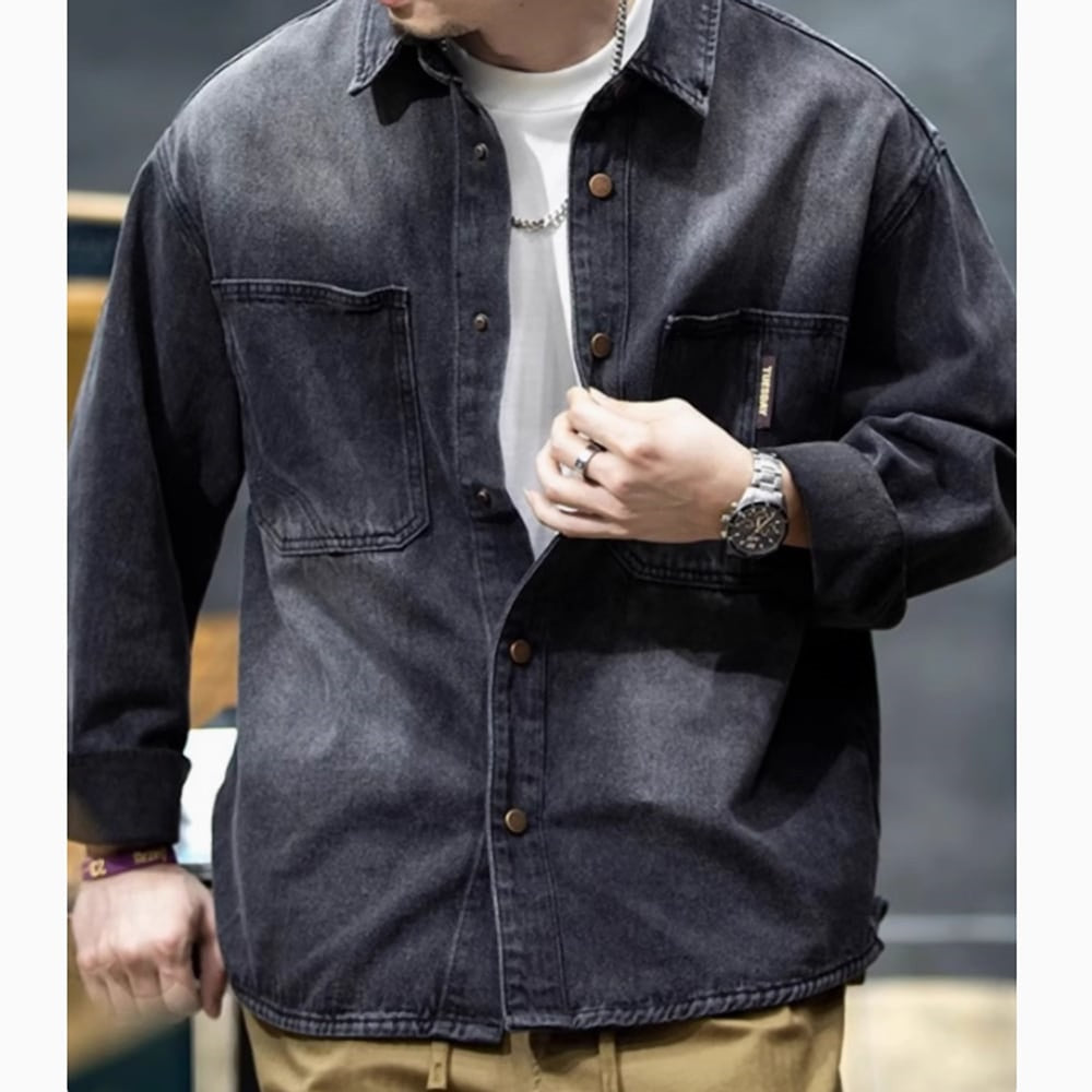 Washed denim shirt HL2451