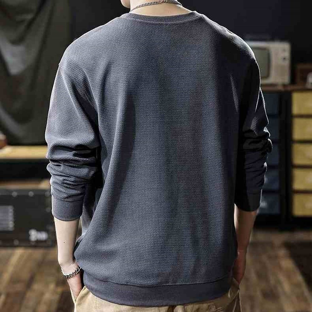Big size round neck long sleeve tops HL2265