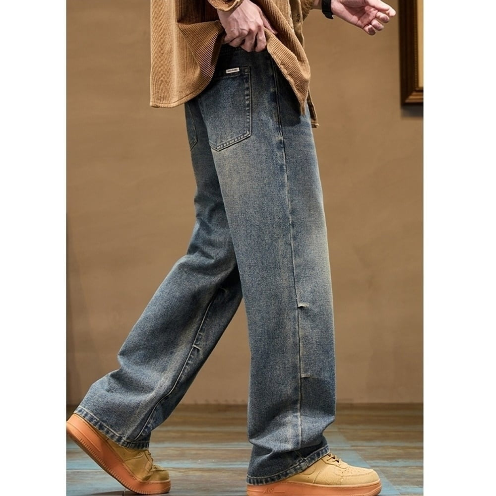 Wide straight denim jeans HL2357