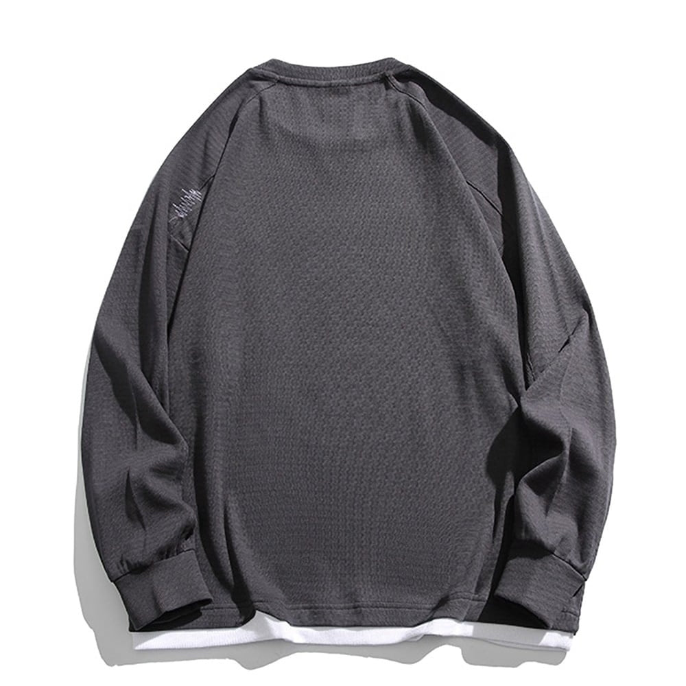 Layered style long sleeve T-shirt H2426