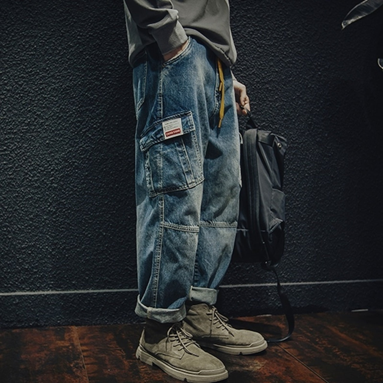 Washed denim jeans HL1538