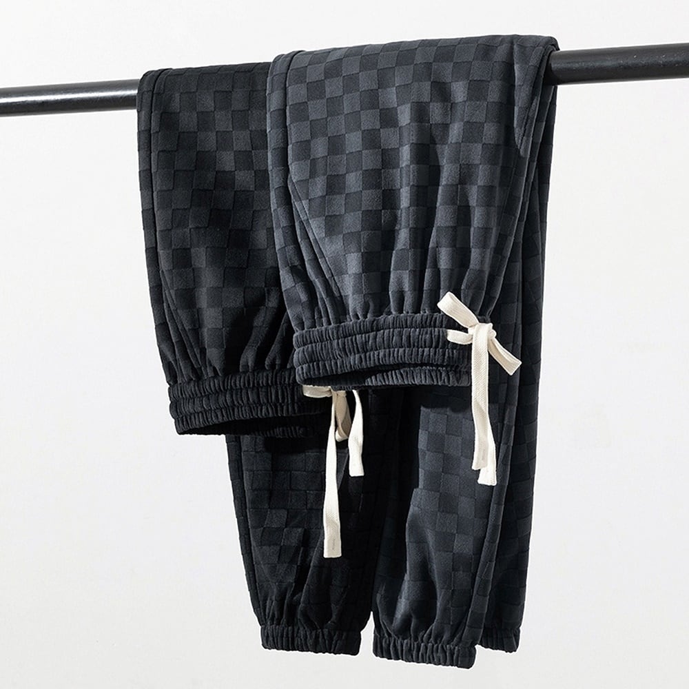 Block check sweat pants HL2296