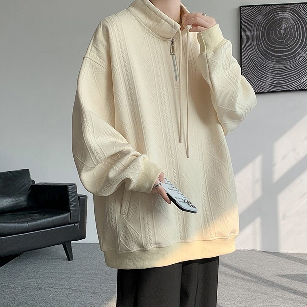 Half zip stand collar tops HL2293
