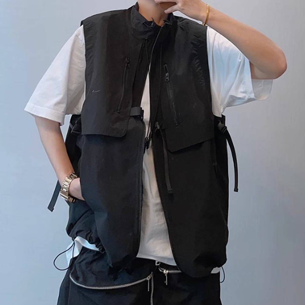 Multi-pocket casual vest HL2434