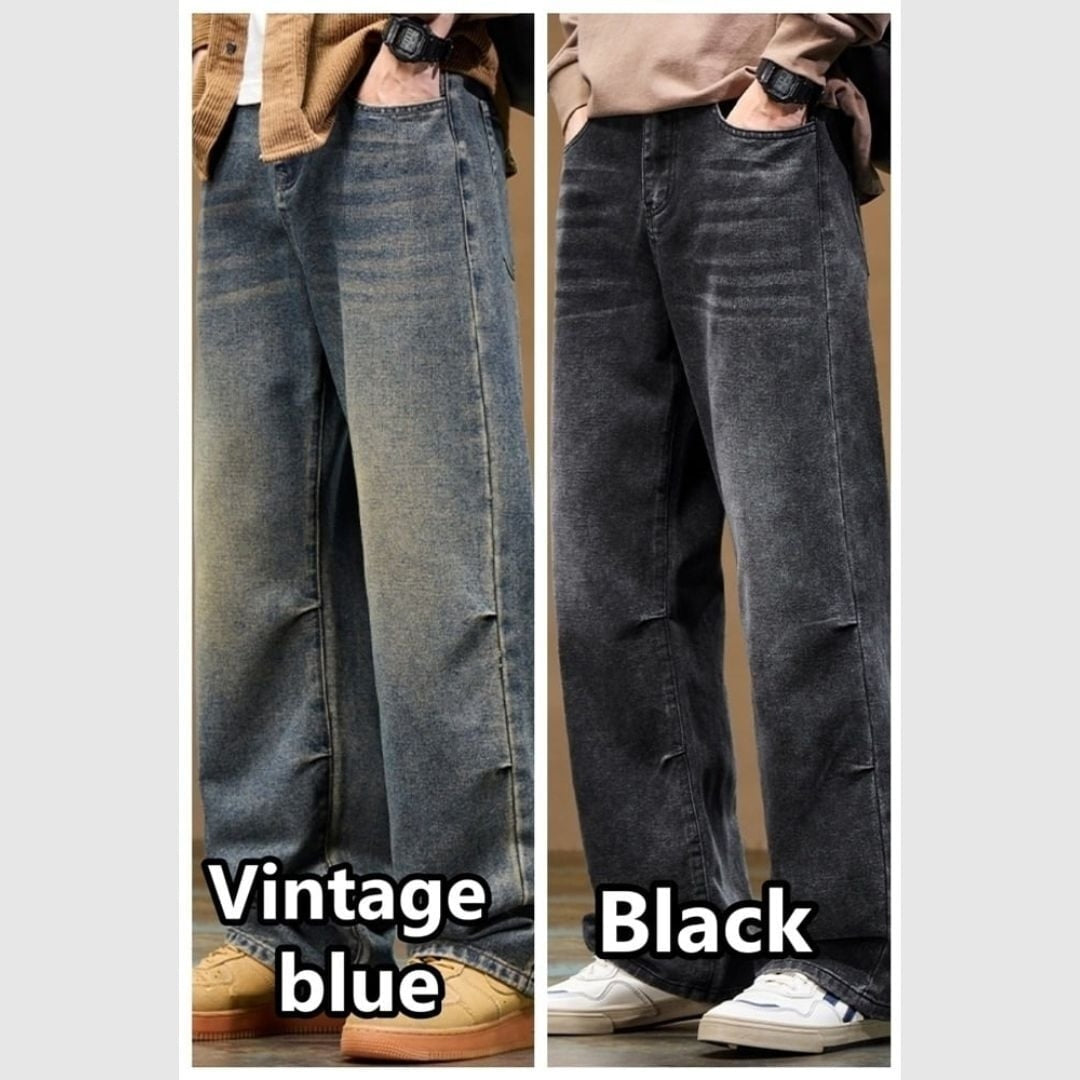 Wide straight denim jeans HL2357