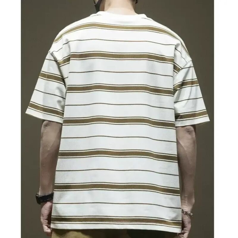 Round Neck Striped T-shirt HL2039