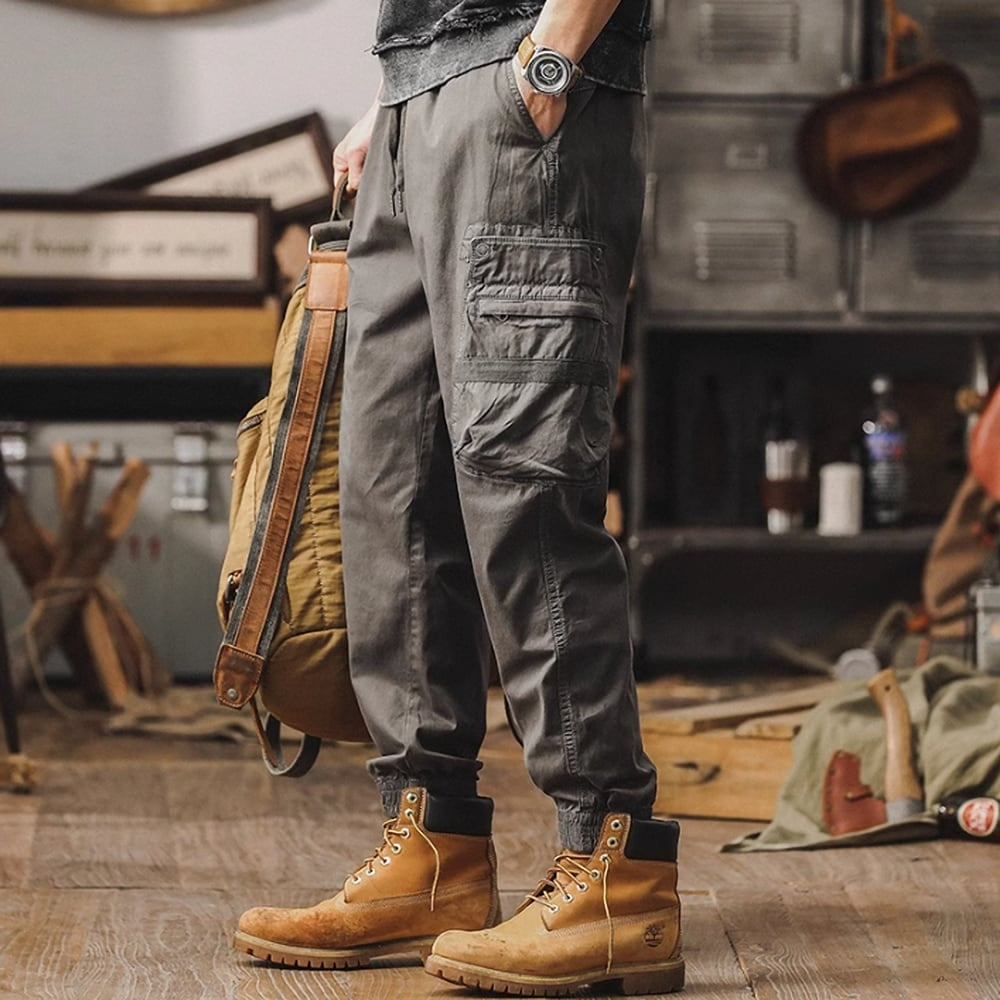 Multi-pocket casual pants HL2392