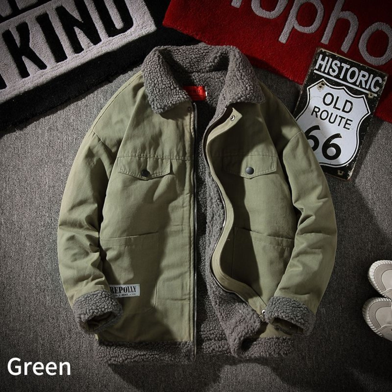 Military-Style Fleece Jacket HL1312