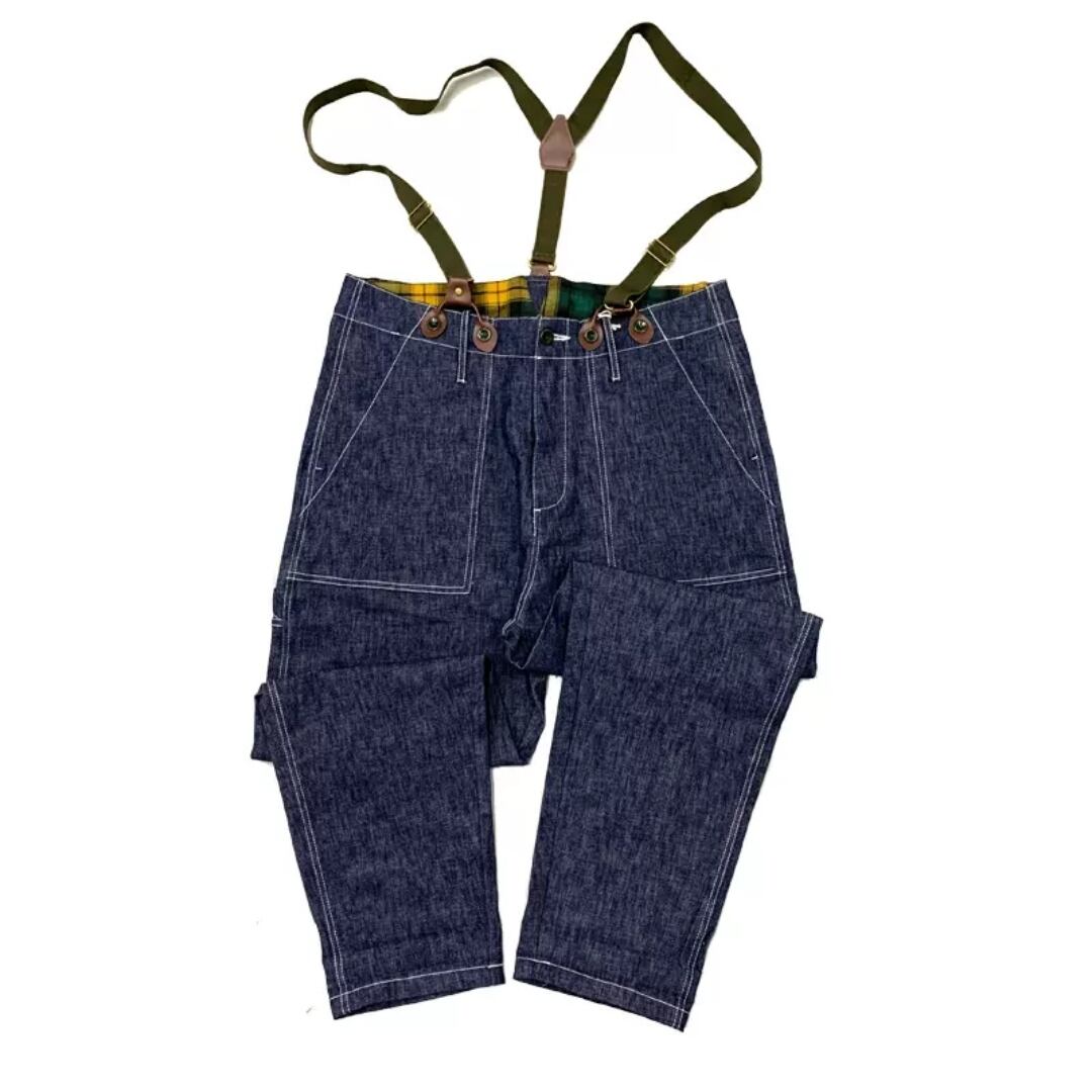 サスペンダー付きデニムパンツ HL1973