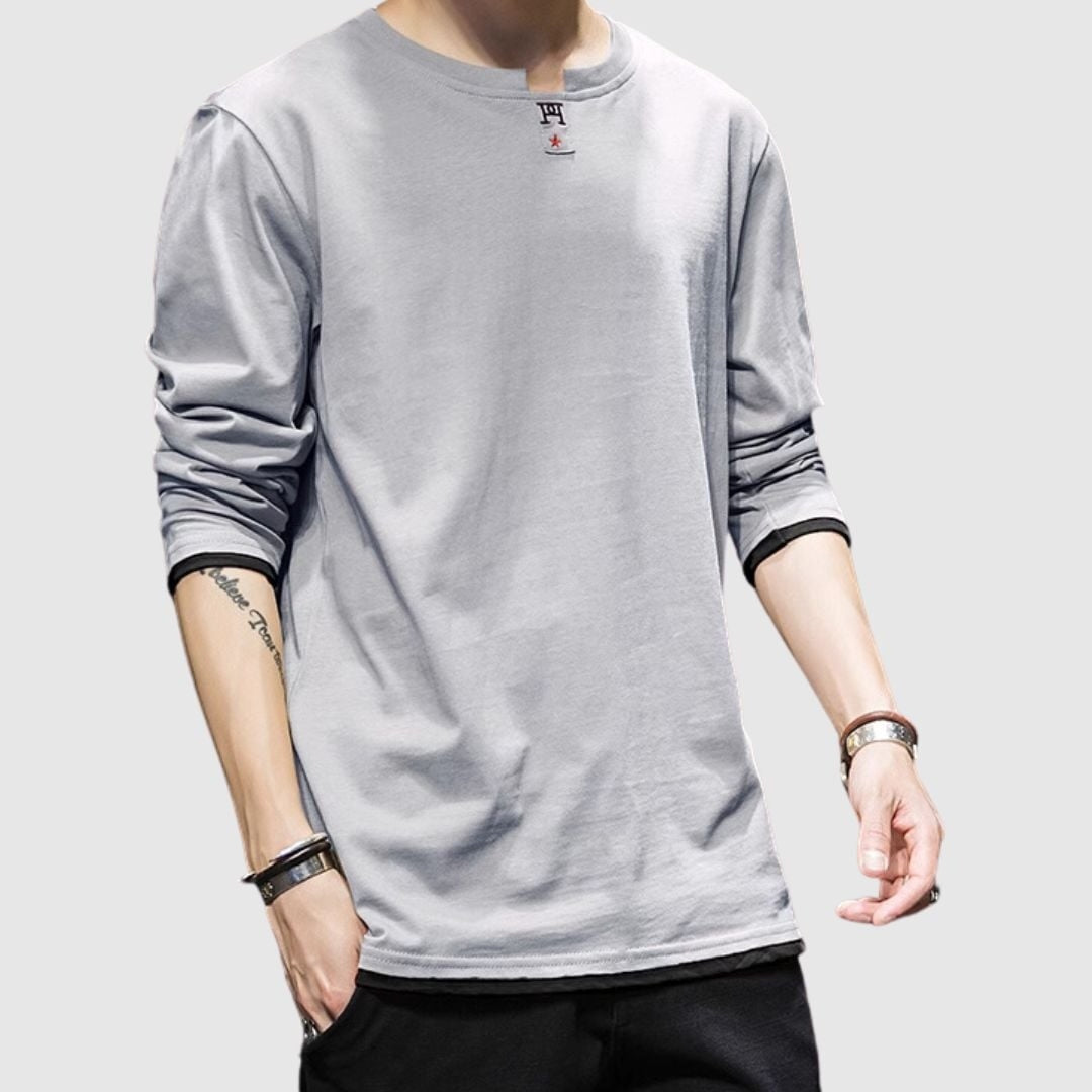 Embroidered long sleeve tops HL2181