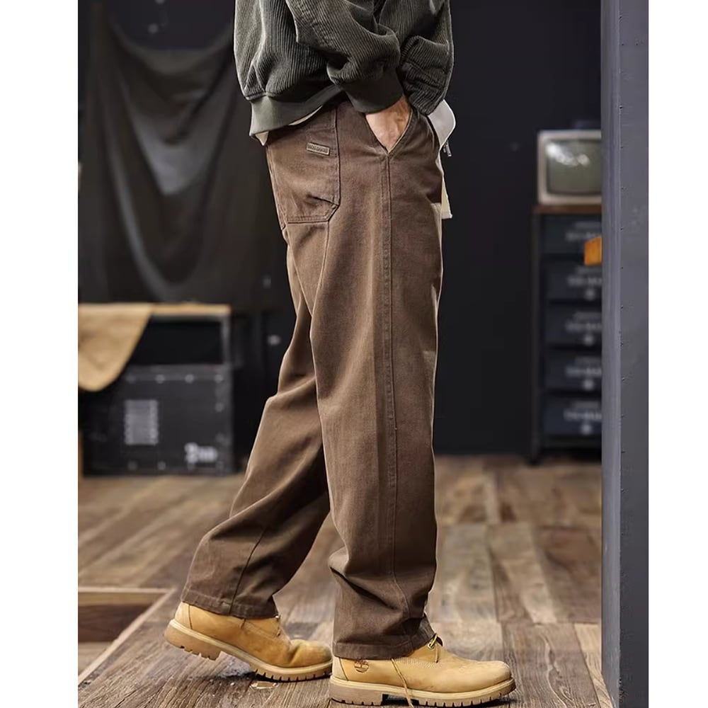 Drawstring straight pants HL2438