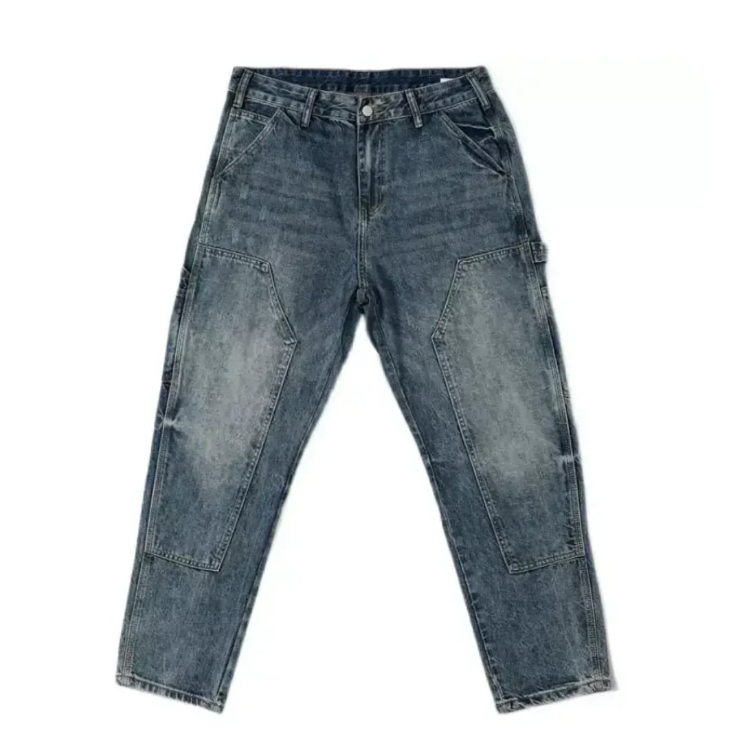 Washed Denim Straight Jeans HL1970