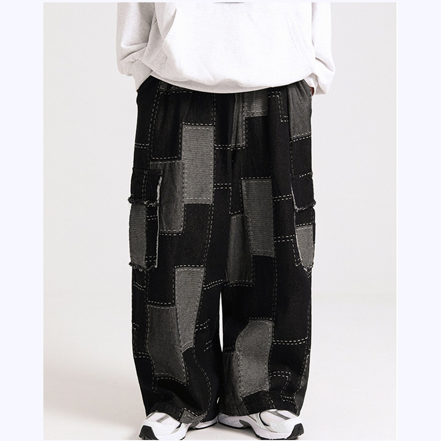 デニムパッチワークパンツ HL1190