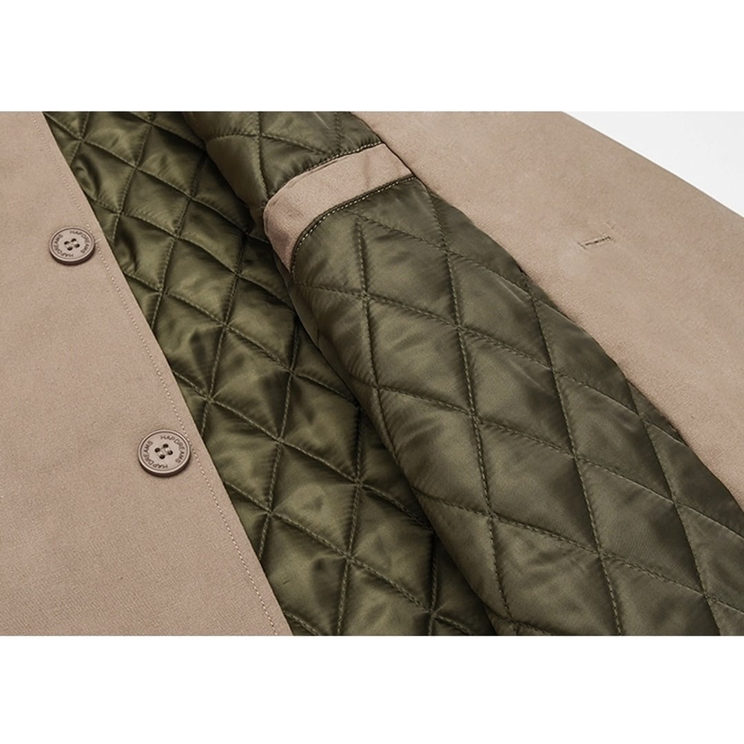 Mid-Length Coat with Quilted Liner HL1893