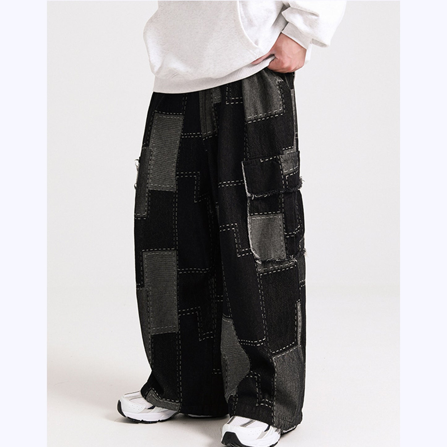デニムパッチワークパンツ HL1190
