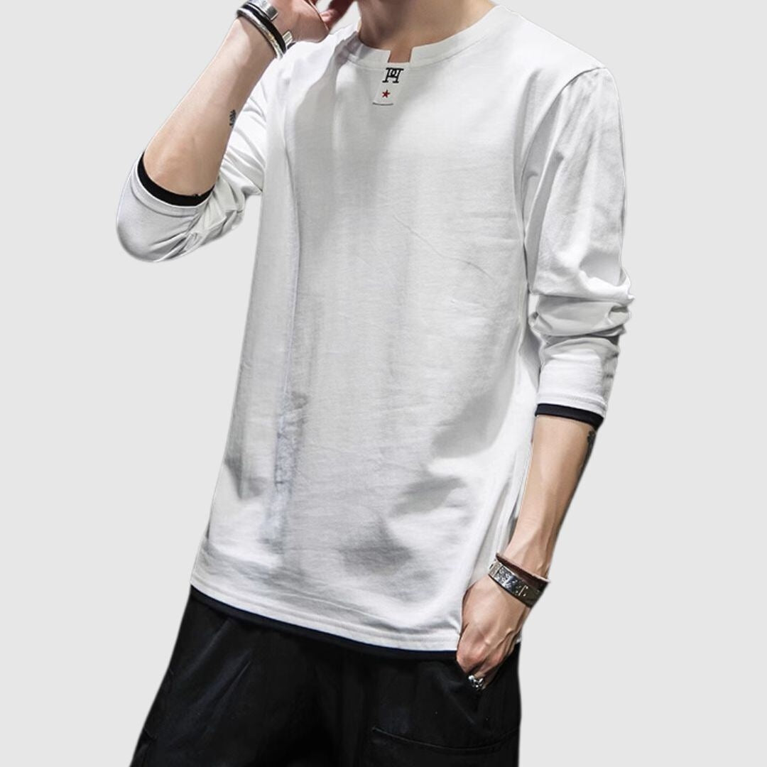 Embroidered long sleeve tops HL2180