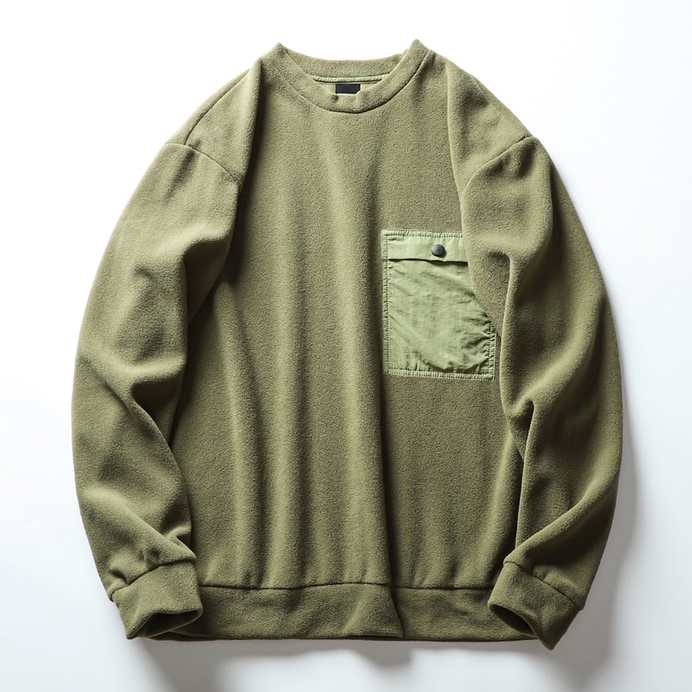 Crew neck fleece tops HL2314