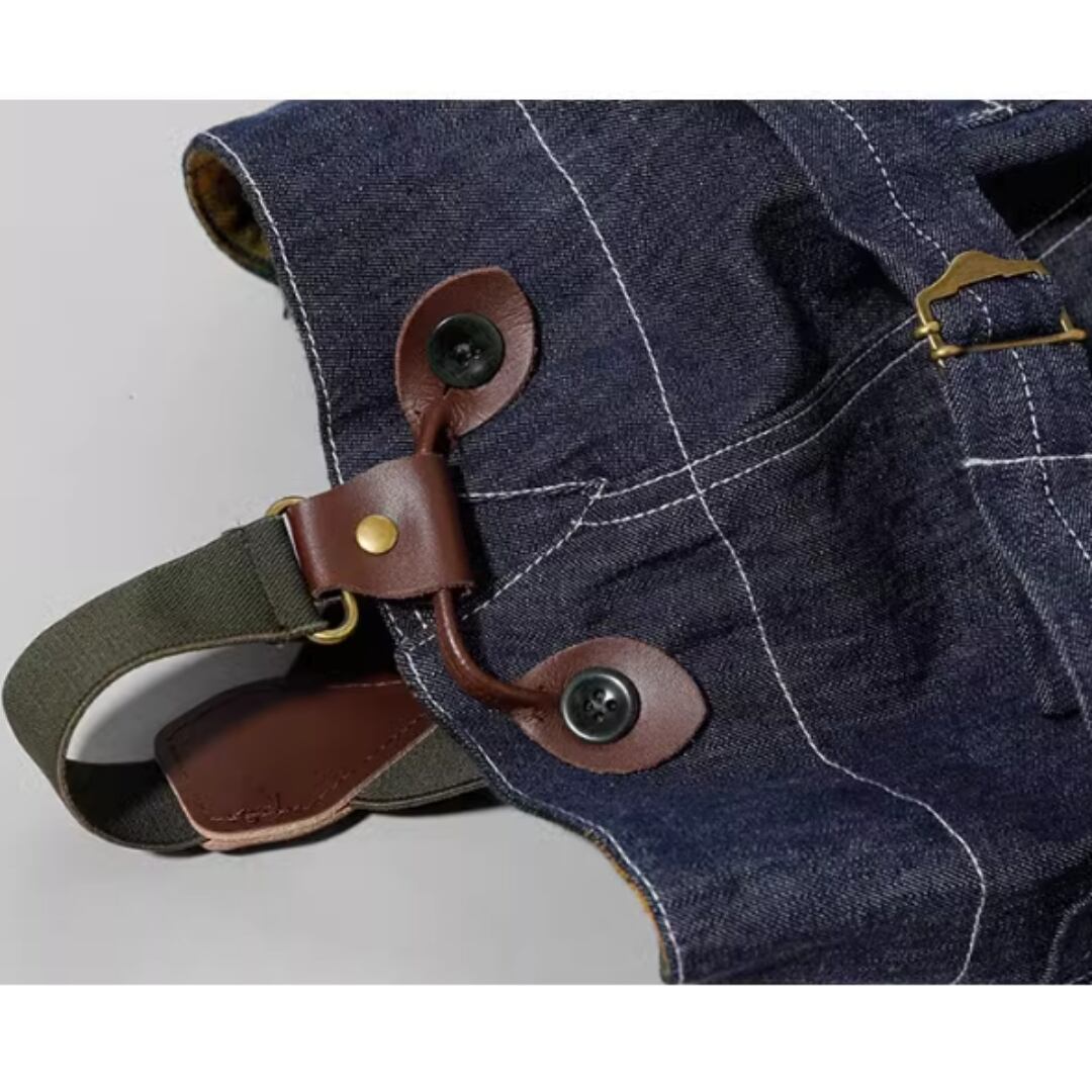 サスペンダー付きデニムパンツ HL1973