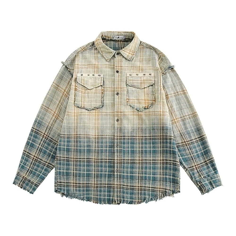 Gradient check shirt HL2415