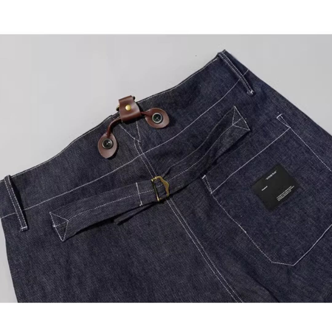 サスペンダー付きデニムパンツ HL1973