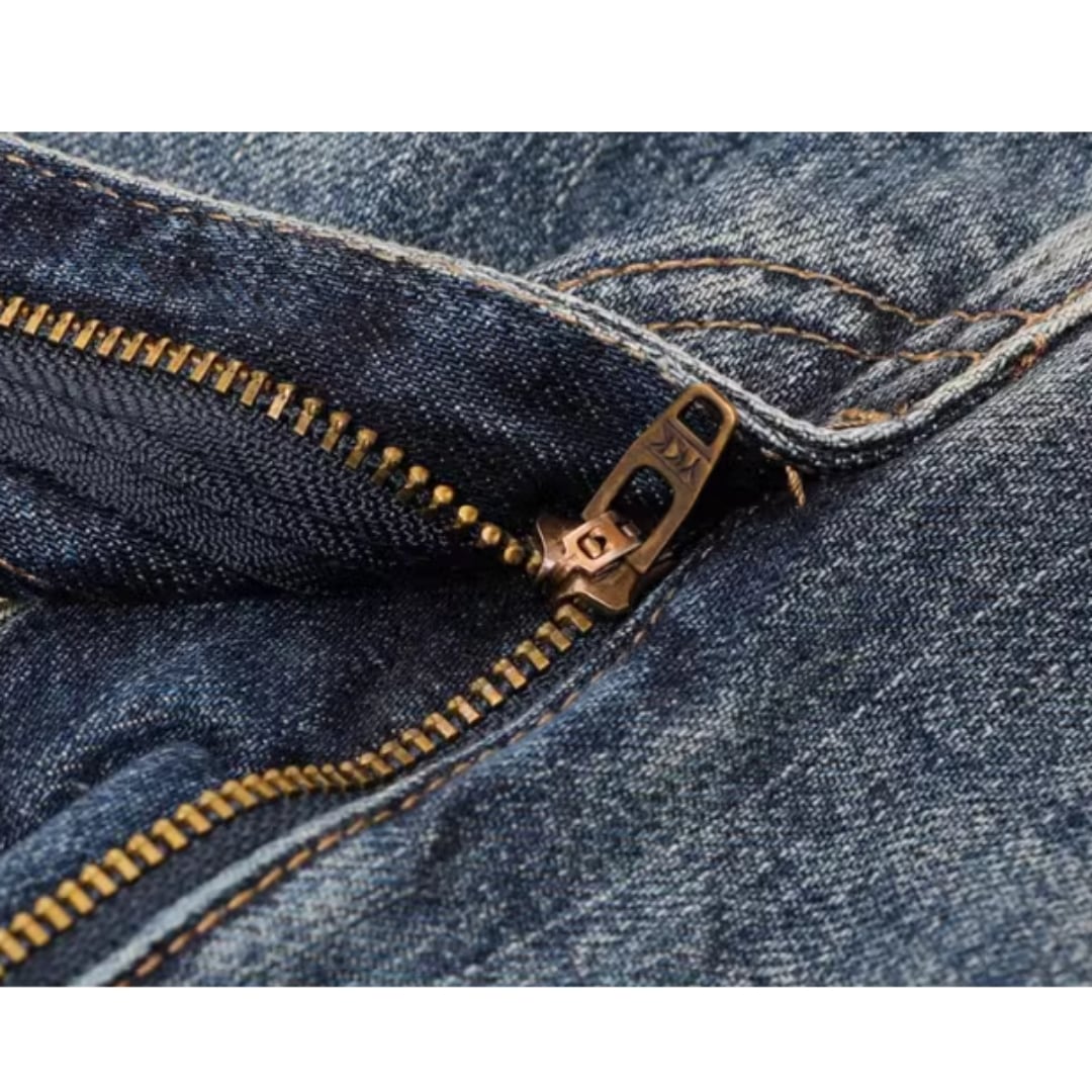 Washed Denim Straight Jeans HL1970