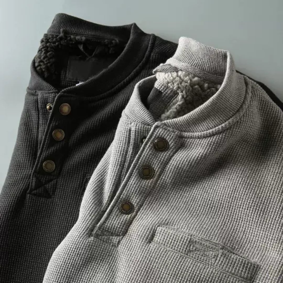 ヘンリーネックワッフルトップス HL1961
