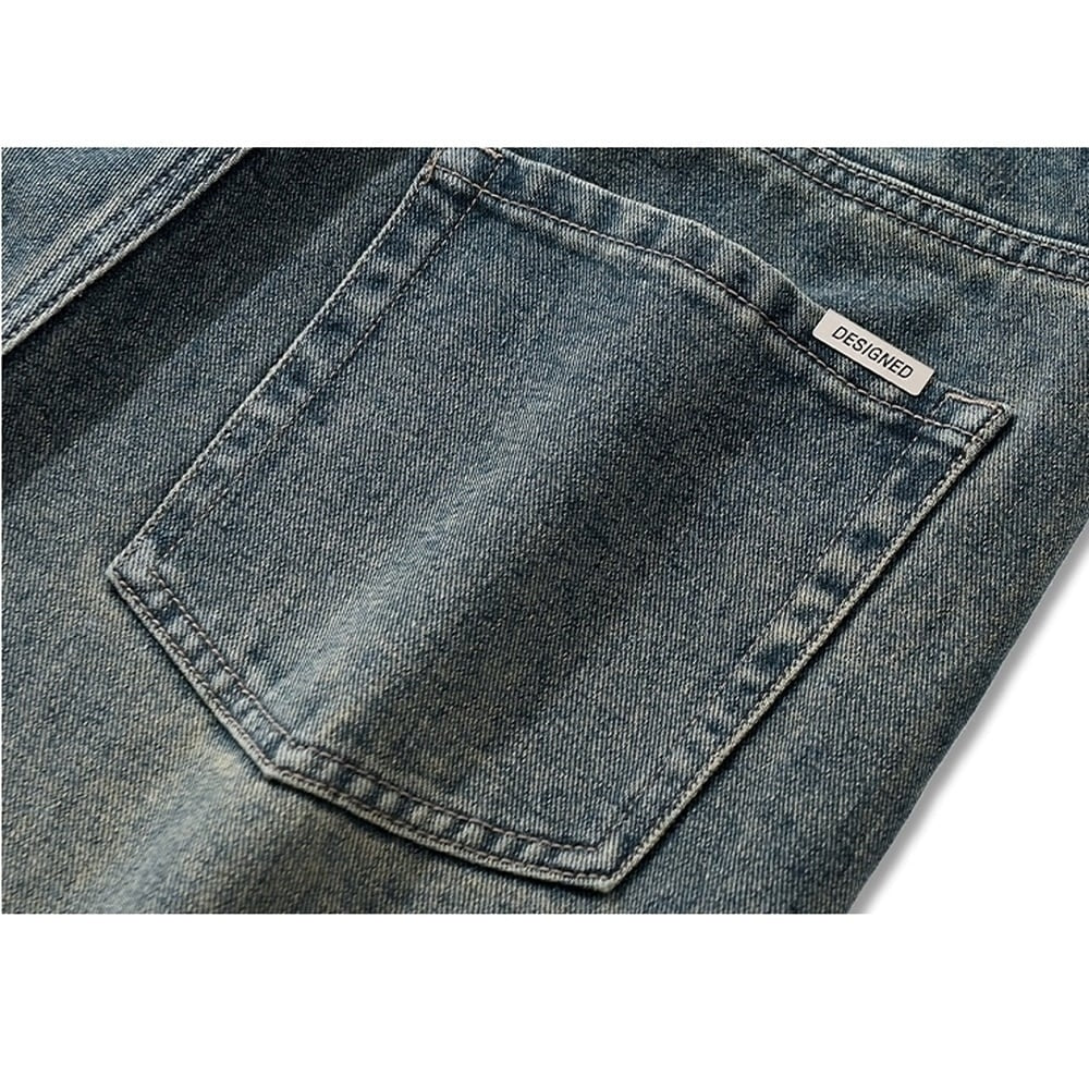 Wide straight denim jeans HL2357