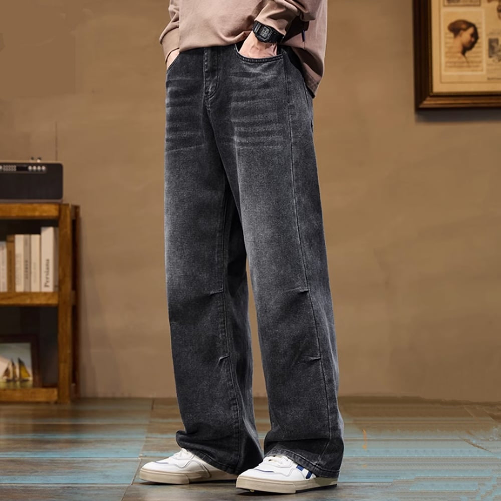 Wide straight denim jeans HL2357