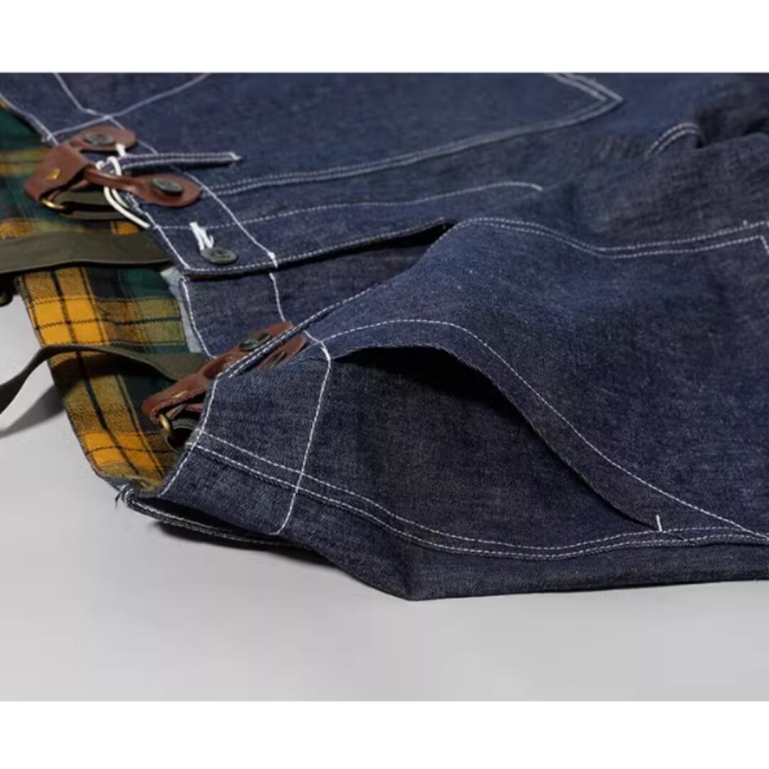 サスペンダー付きデニムパンツ HL1973