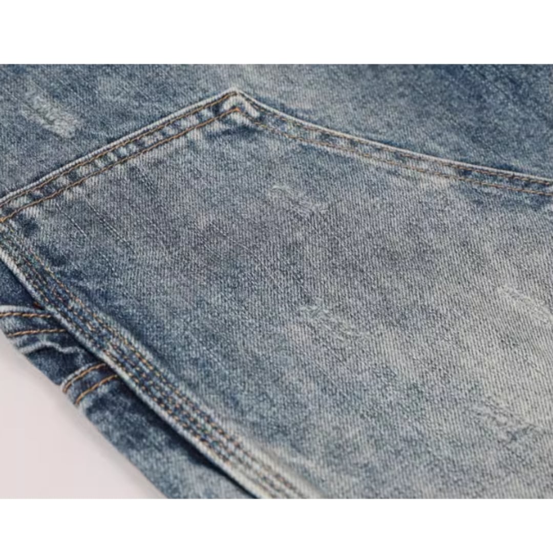 Washed Denim Straight Jeans HL1970