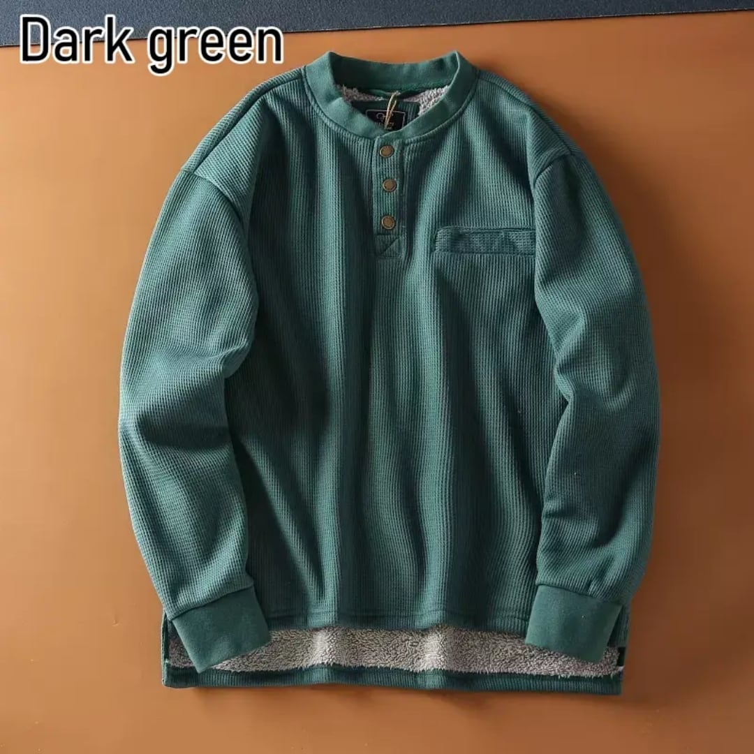 ヘンリーネックワッフルトップス HL1962