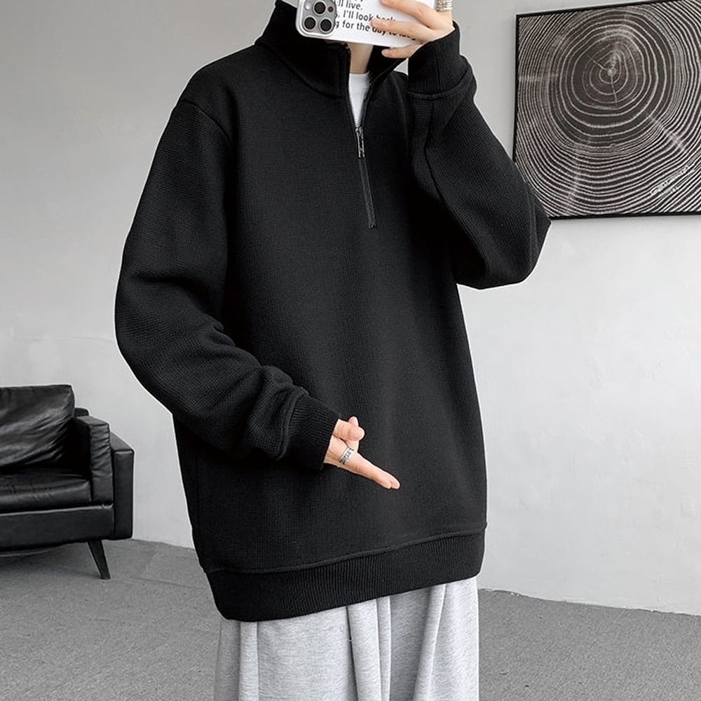 Stand collar half zip tops HL2319