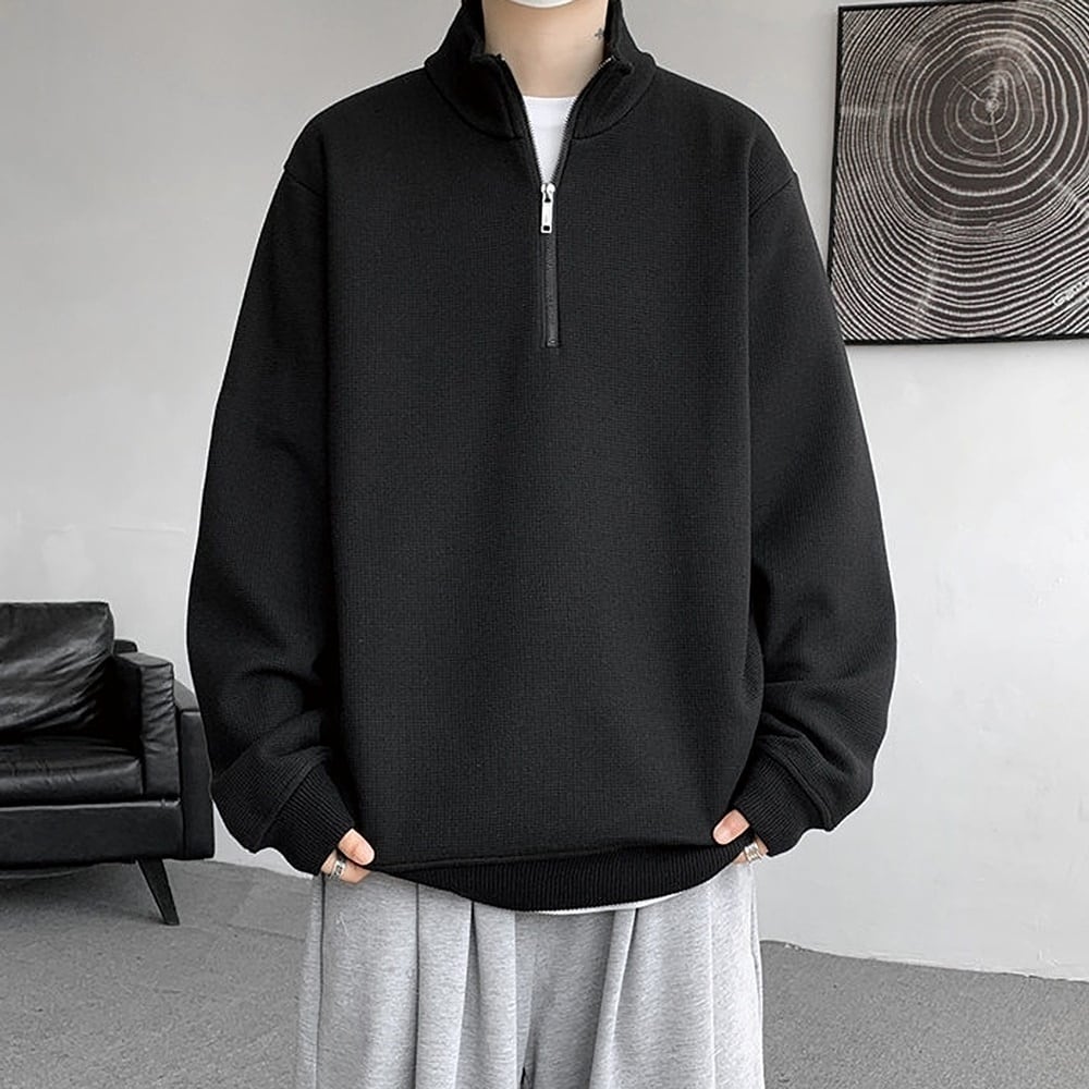 Stand collar half zip tops HL2319