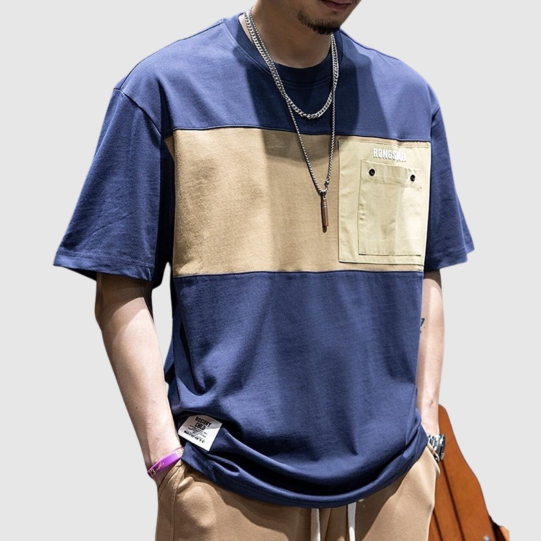 Two-Tone Casual T-Shirt HL1726