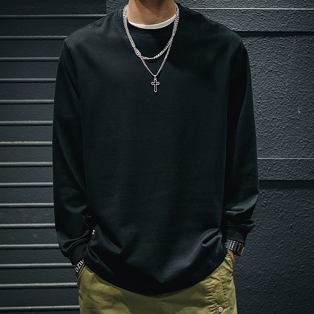 ラウンドネックシンプルTシャツ HL1944