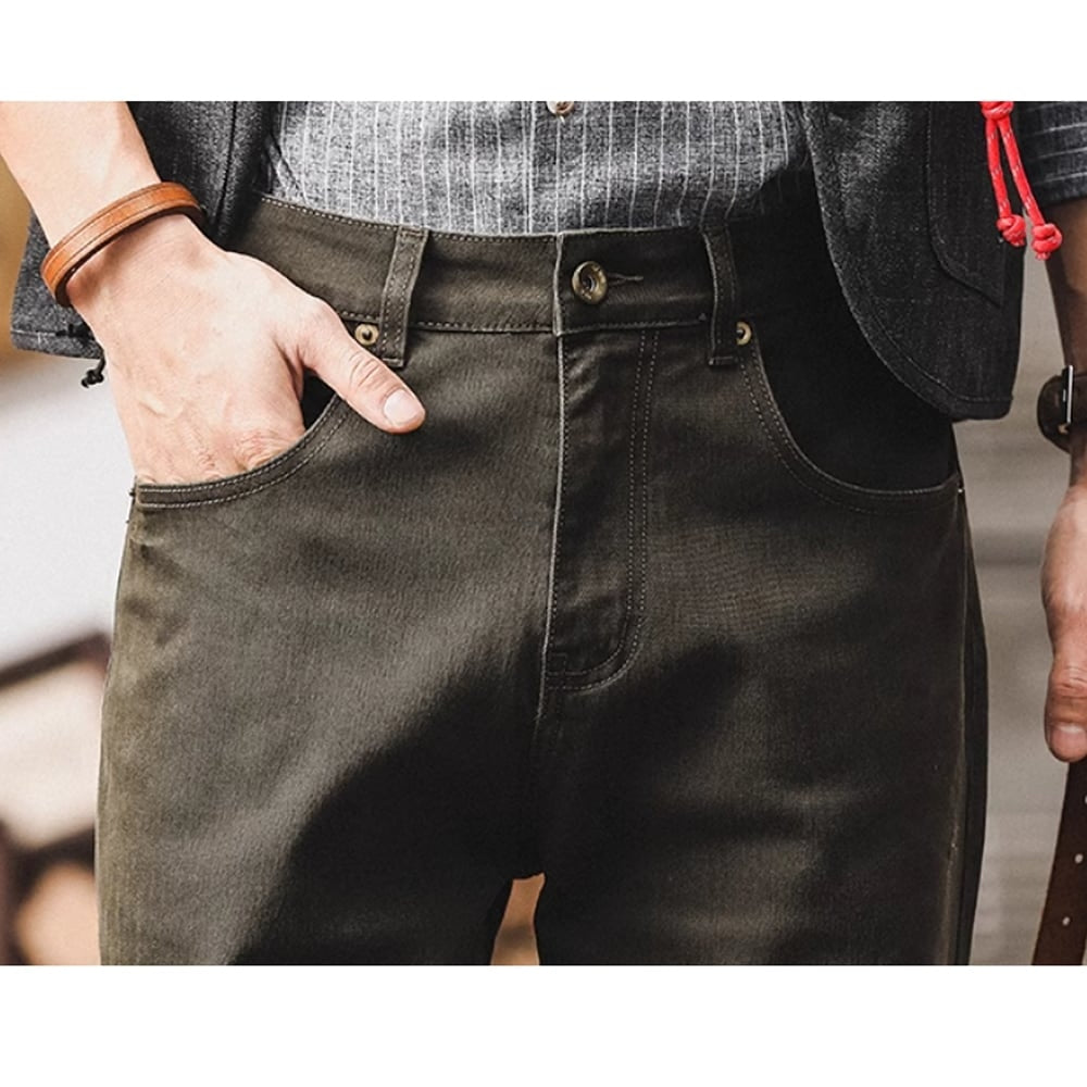 Retro style straight pants HL2377