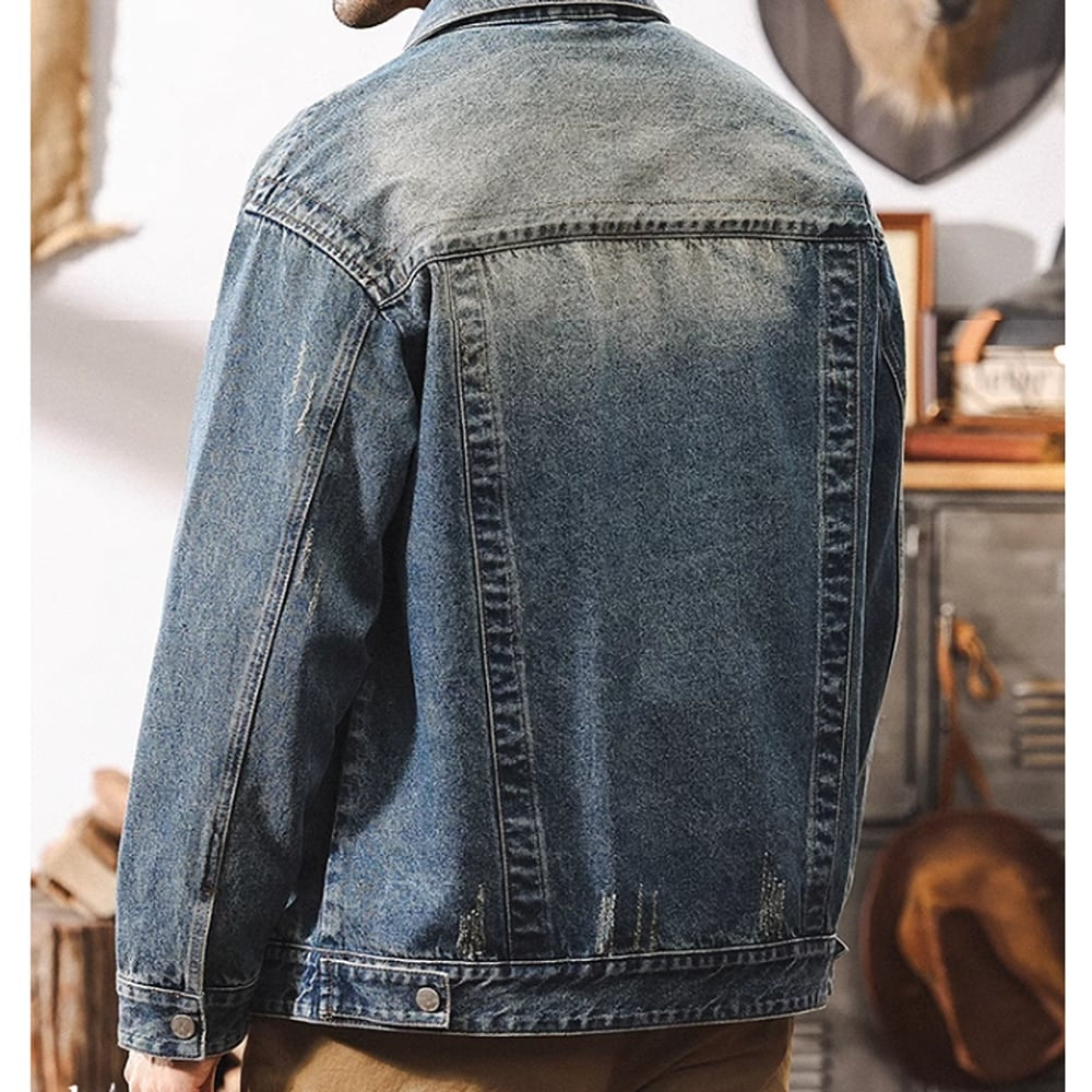 Washed denim jacket HL2407