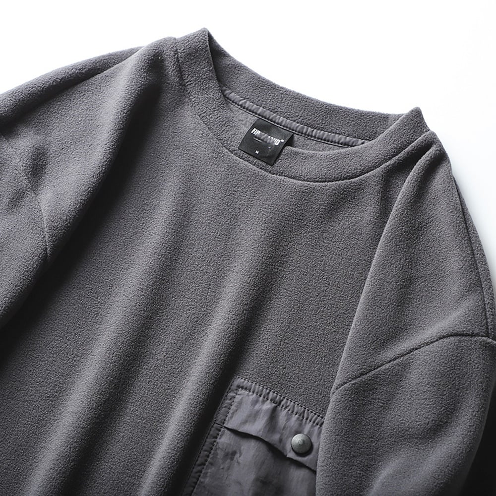 Crew neck fleece tops HL2314