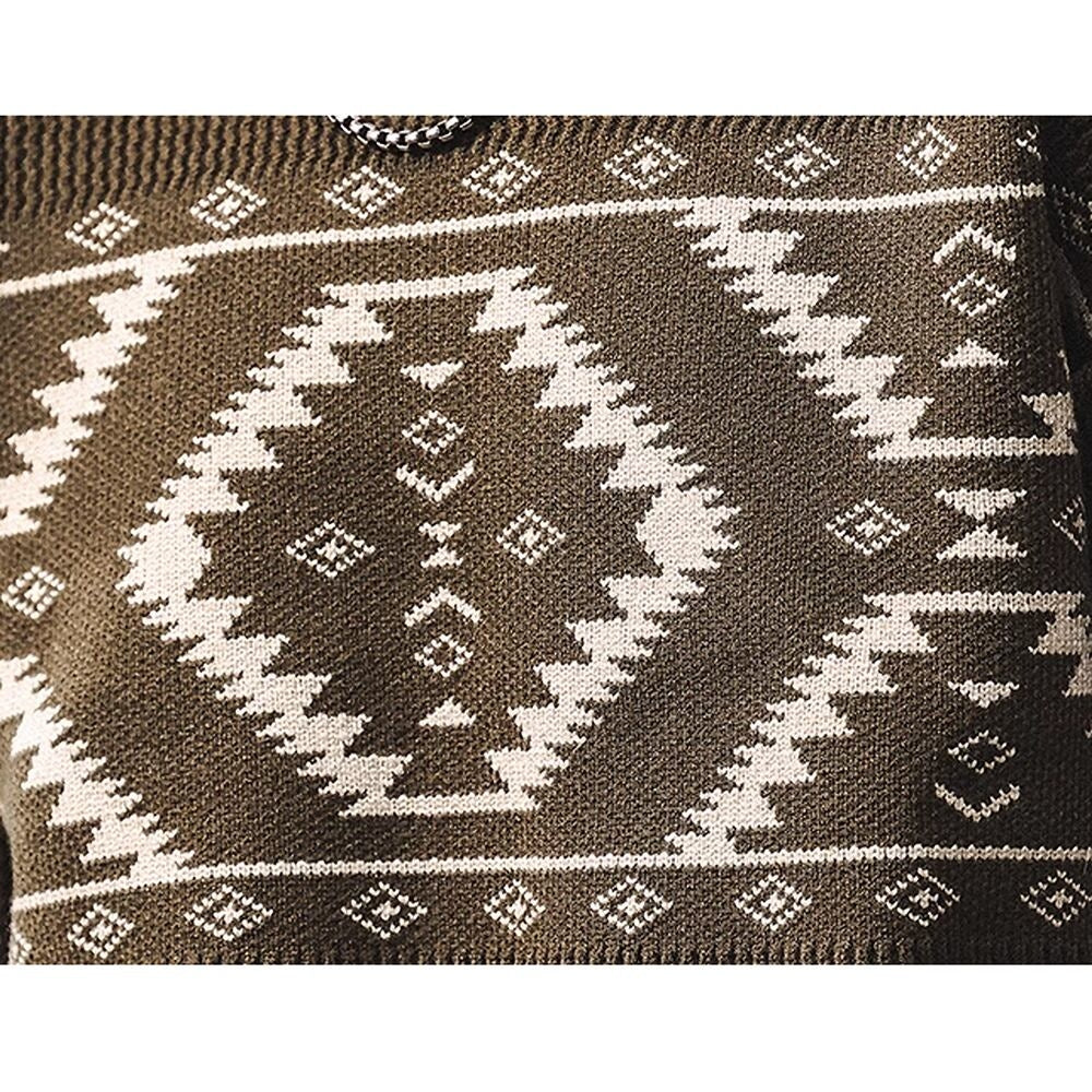 Native pattern sweater HL2401