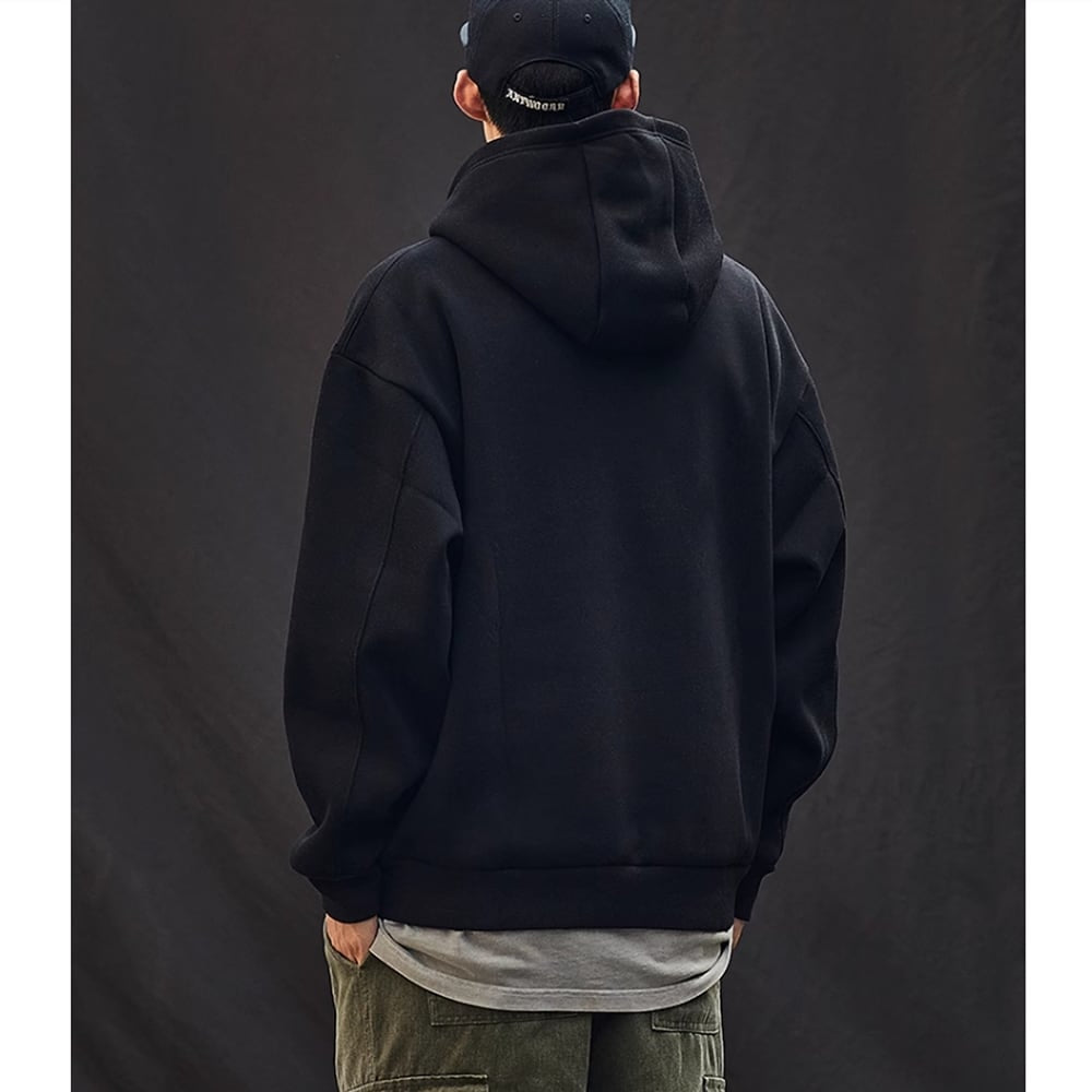 Henley neck hoodie HL2399