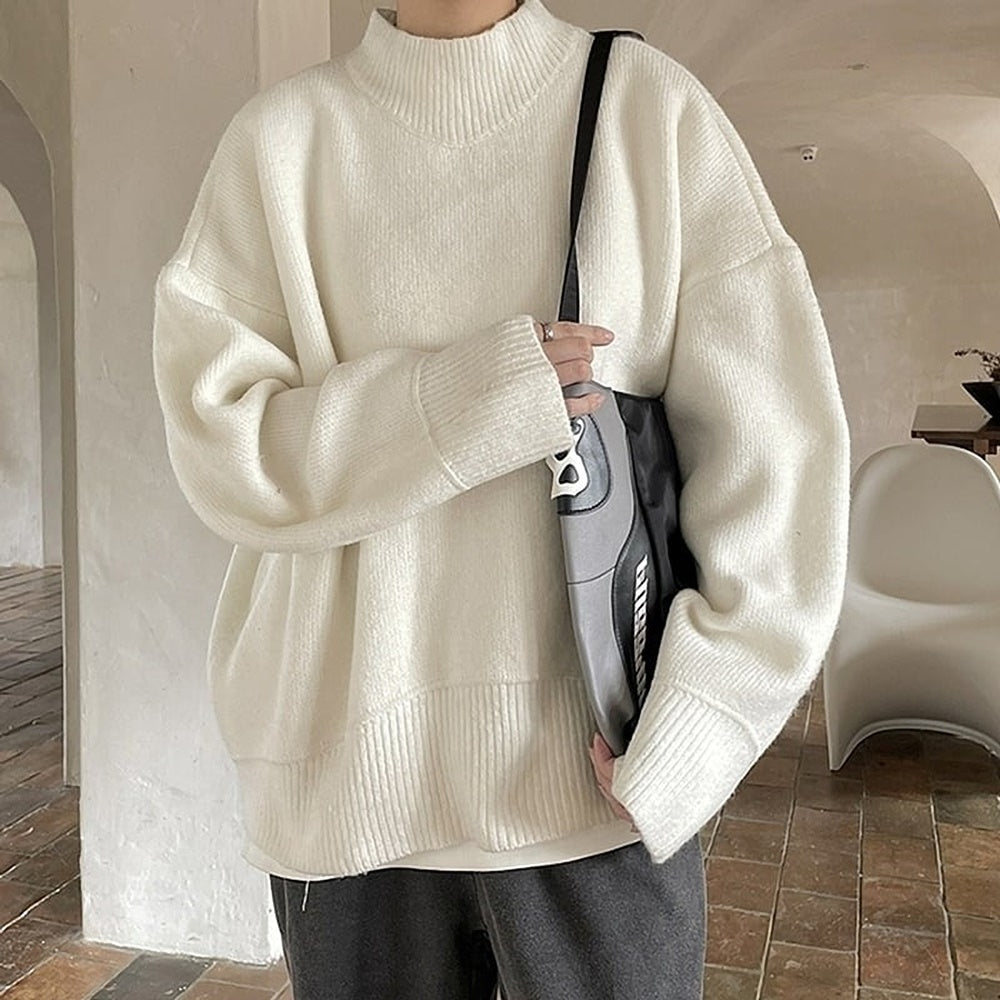 Middle neck knit tops HL2207